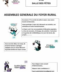 Assemblée Générale du Foyer Rural