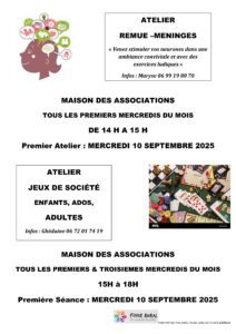 ATELIER REMUE MENINGES & ATELIER JEUX DE SOCIETE