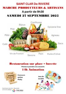 MARCHÉ DE PRODUCTEURS ET CRÉATEURS