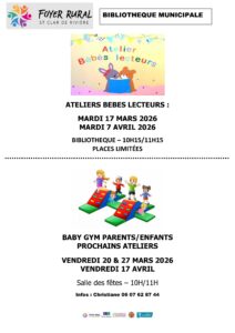 ATELIER BABY GYM & BEBES LECTEURS